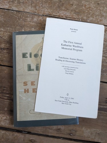 Seamus heaney signed - signed, electric