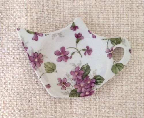 Porcelain purple flower - porcelain,