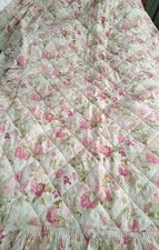 Vintage CHRISTY QUILTED VALANCED BEDSPREAD for single bed 