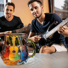 Glass Coffee Mug Colorful 3D