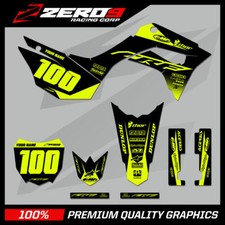 Custom MX Graphics Kit: HONDA CRF 110 Motocross Graphics Decals BLOCK BLK/YEL-F