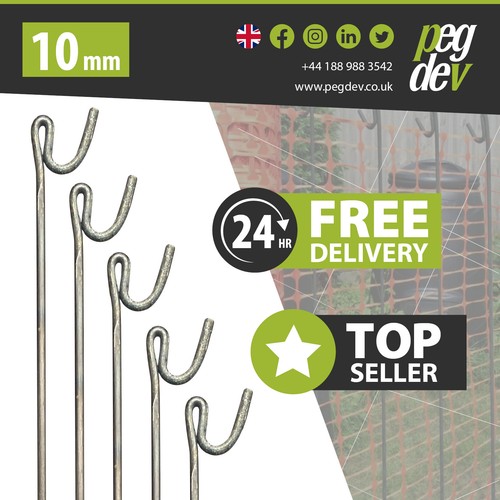 Metal fencing pins 1200mm - metal,