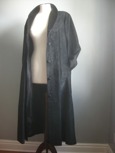 Vintage suede trench coat - vintage,