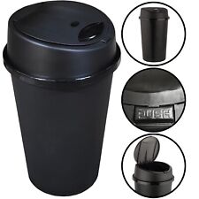 BLACK KITCHEN BIN TOUCH TOP BIN DUSTBIN RUBBISH BIN KITCHEN HOME PLASTIC 50L