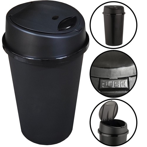 Black kitchen bin touch - black,