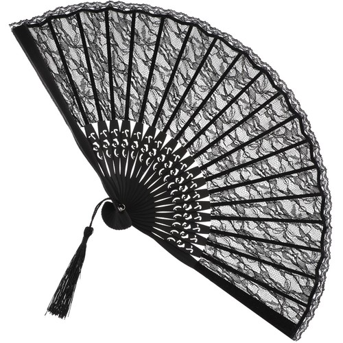 Black lace bamboo - bamboo, folding
