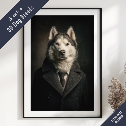 Smartly dressed dog portrait - dressed,