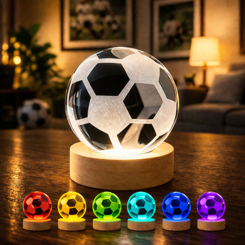Crystal ball football led - ball,