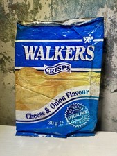 RARE 1994 Walkers Cheese and Onion Crisp Packet