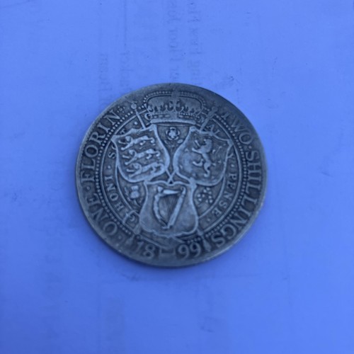 1899 british silver florin - 1899,