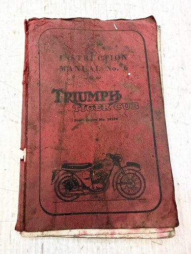 Triumph tiger cub instruction - tiger,