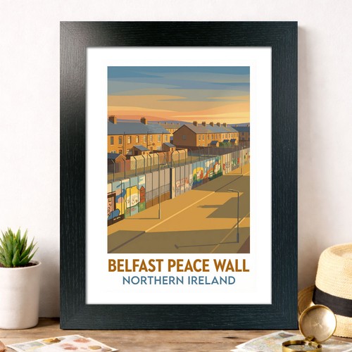 Belfast peace wall northern - belfast,