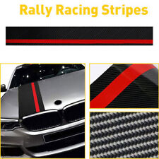 Wide Racing Car Hood Stripe Decal Auto Vinyl Bonnet Sticker Universal Black/Red