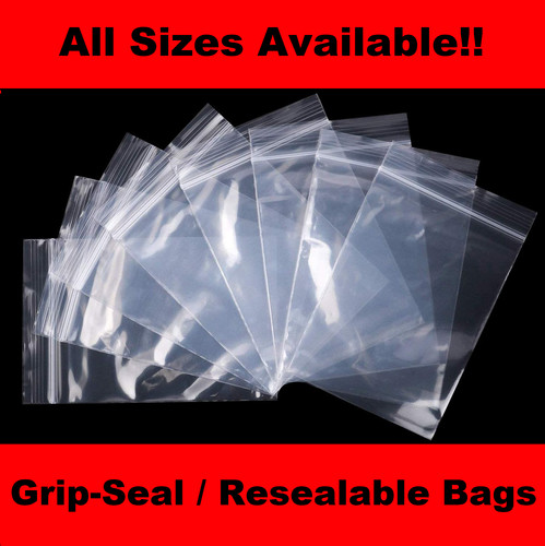 Grip seal bags - bags, clear