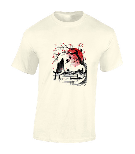 Japanese village scene - japanese, mens