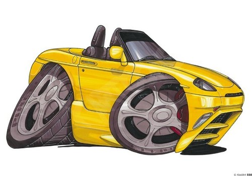 Fiat barchetta yellow koolart - fiat,