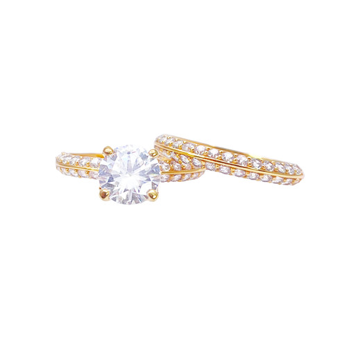 22ct yellow gold claw half - 4-claw,