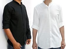 Mens grandad collar 100%