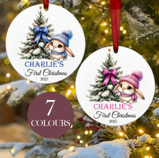 Personalised Baby's First Christmas Bauble Tree Ornaments Gift for Baby Girl Boy