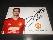 Diogo Dalot hand signed Manchester United Club autograph card