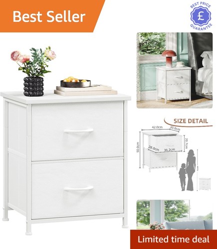 Chic white bedside cabinet - bedside,