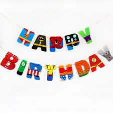 The Avengers Superhero Happy Birthday Buntings Banner Garlands Party Decorations