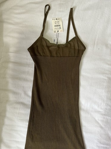 Zara khaki lingerie - zara, ribbed