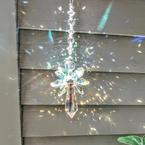Rainbow guardian angel - angel, crystal