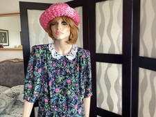 1980 s Vintage Dress By Breli Padded Shoulders  Lovely Style 