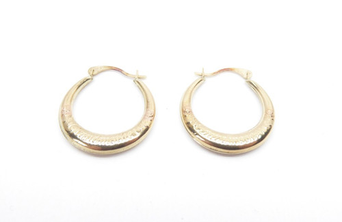 9ct gold hoop - gold, creole