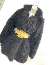 Black Faux Fur Jacket 40s