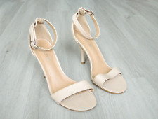 Boohoo Ladies Stiletto Heeled Sandals Beige Size 7 / 40