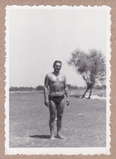Vintage Snapshot Photo Handsome Muscular Man Bulge Physique Gay Int