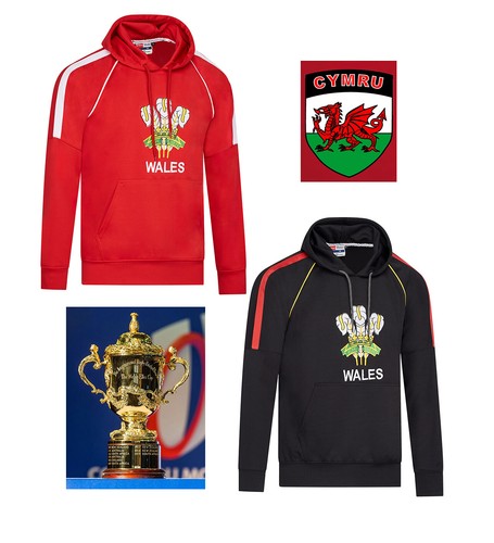 Wales rugby red hoodie - rugby, unisex