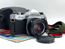 Tested & Working Asahi Pentax K1000 35mm Film Camera w/SMC 50mm Lens & extras