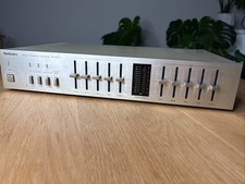 Technics SH-8015 5 Band Stereo Graphic Equalizer Silver Vintage In Working Cond