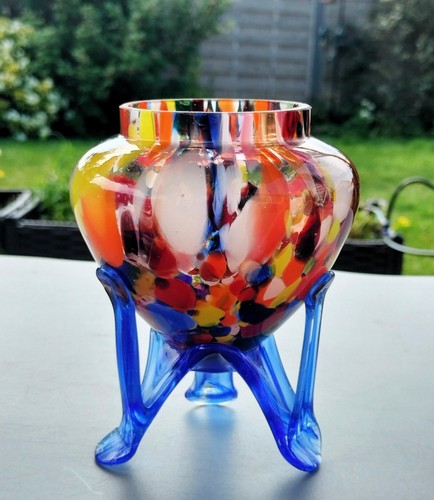 Kralik art deco spatter glass - art,