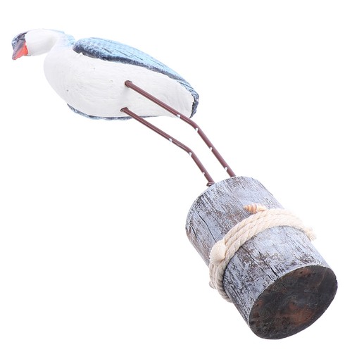 Wooden seagull decoration - wooden,