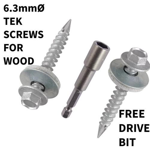 Timber tek screws - tek, 6.3mm