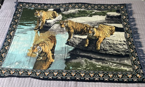 Vintage tiger safari tapestry - vintage,