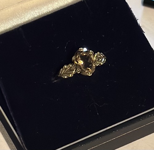 9ct yellow gold ring smokey - 9ct,