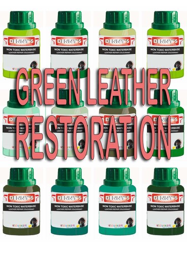 Green leather restoration - green,
