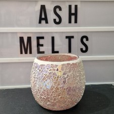 LARGE CRACKLE TEA LIGHT/CANDLE