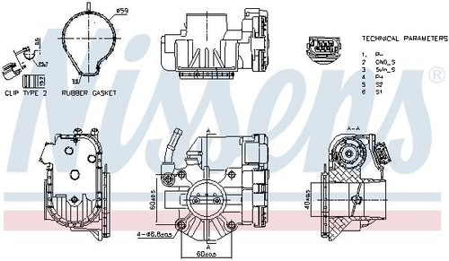 Fits nissens 955091 throttle - 955091,