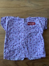 AMERICAN GIRL DOLL HOSPITAL GOWN PURPLE RED FLOWERS RARE COLLECTOR ACCESSORY