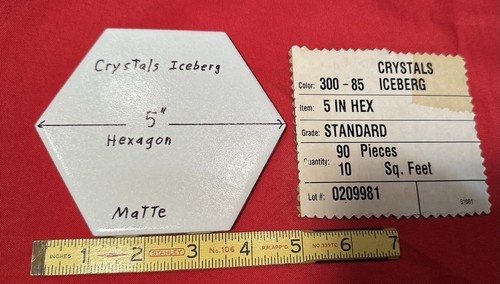 Hexagon ceramic tile - 1, 5"