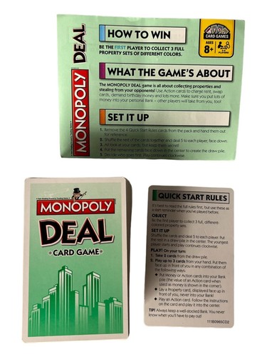 Hasbro monopoly deal - monopoly, card