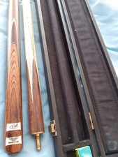 LP snooker/pool cue + hard case mini butt and chalk