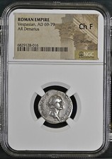 NGC Ch F Denarius of Vespasian