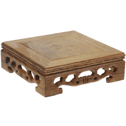 Wood planter pedestal - planter,